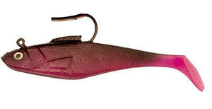 Tsunami Pro Holographic Swim Shad Soft Bait 6" Black Purple