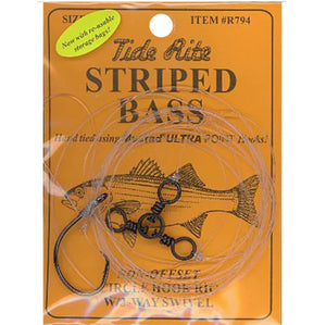 Tide Rite Striped Bass In-line circle hook Rig W/ 3-way Swivel