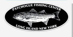 J&J Sports Decal-Sticker "Patchogue Fishing Center Long Island New York"