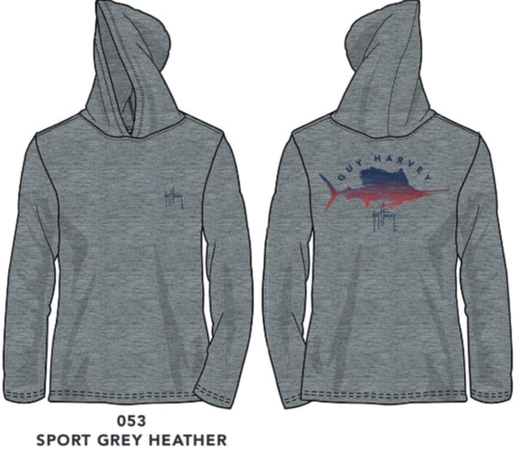 Guy Harvey Mens Sailfish Cationic Sports Grey Hoodie T-shirt – J & J Sports  Inc.-Bait & Tackle-Fishing Long Island