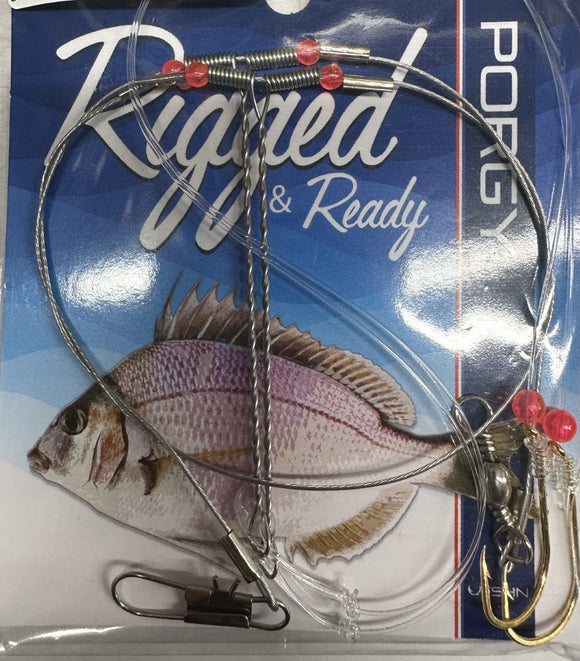Fin Strike 460-2 Porgy Rigs w/Red Beads Hi-Lo Gld #2 18 Wire Top & 